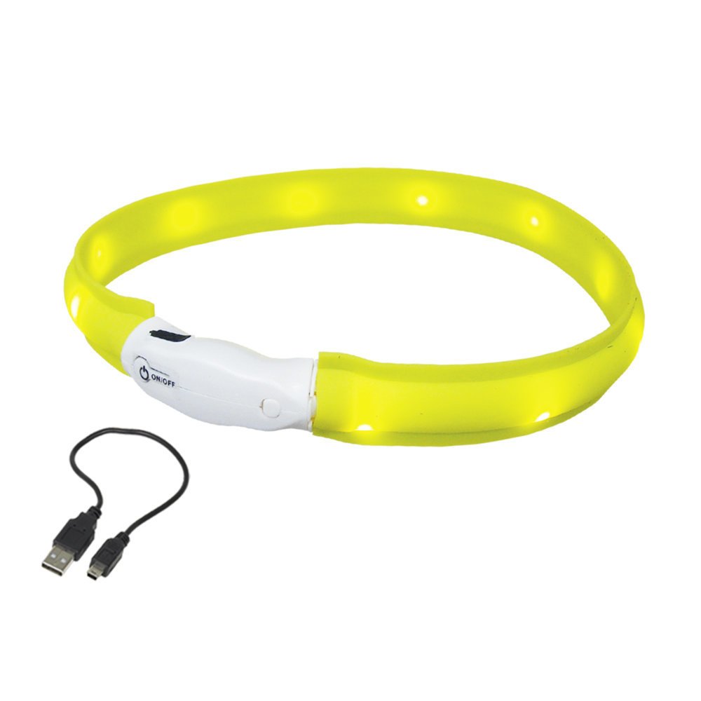 Heimtierprofi LED Leuchtband für Hunde breit VISIBLE Gelb L